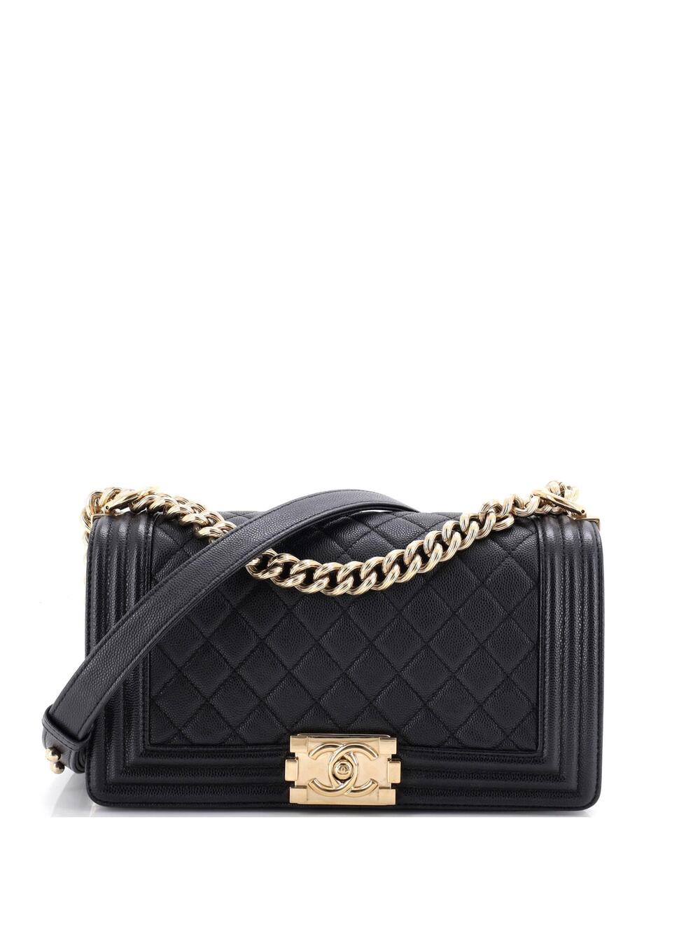 Chanel Boy Flap Bag Quilted Caviar Old #323605C49B
